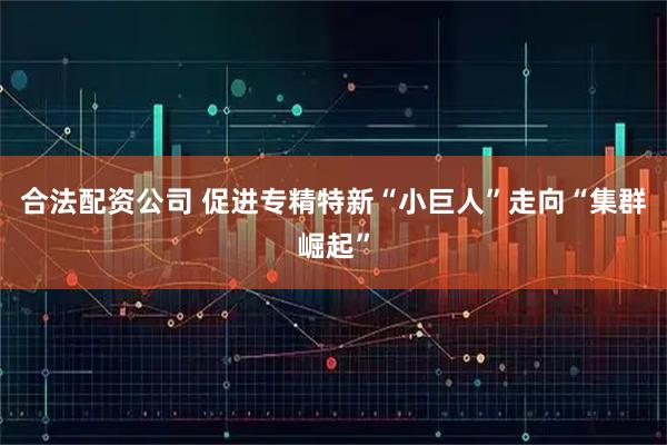合法配資公司 促進專精特新“小巨人”走向“集群崛起”